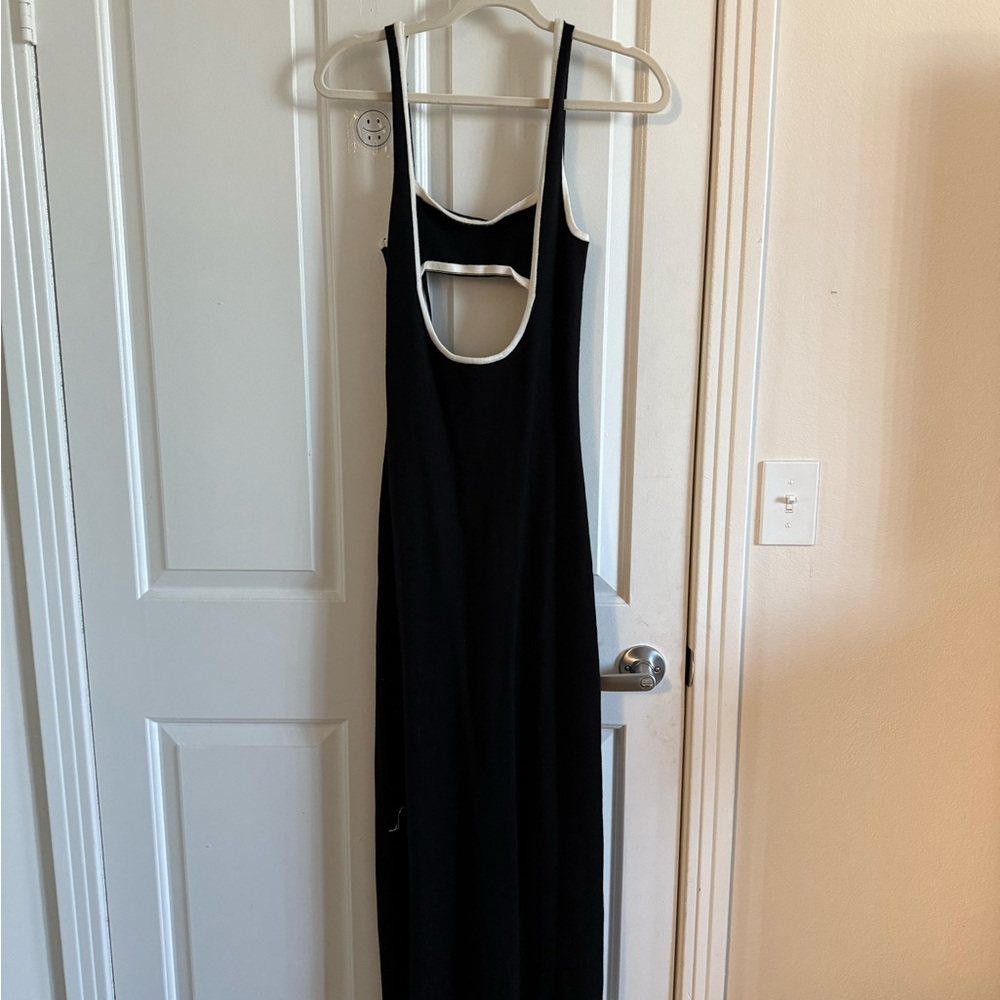 Peppermayo Black and White Backless Dress